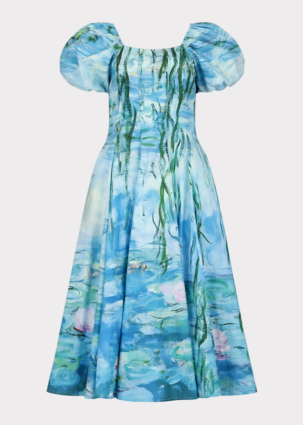 chic size inclusive model wearing JessaKae Water Lily Dress