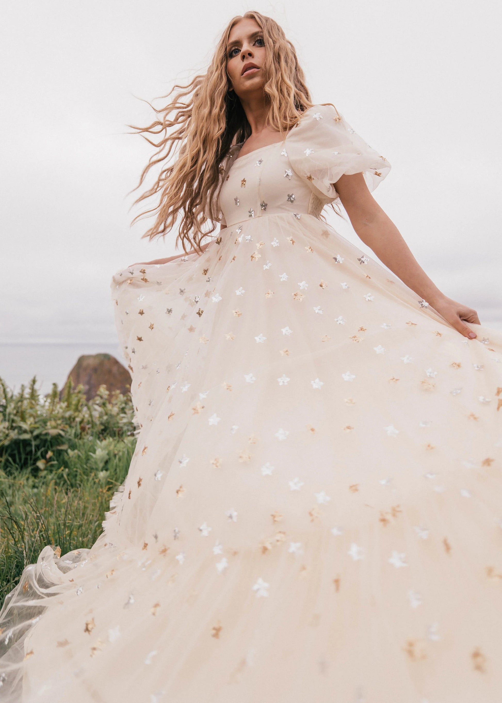 Wendy Dress Dresses - JessaKae - Wendy Dress - Cream Star / XXS