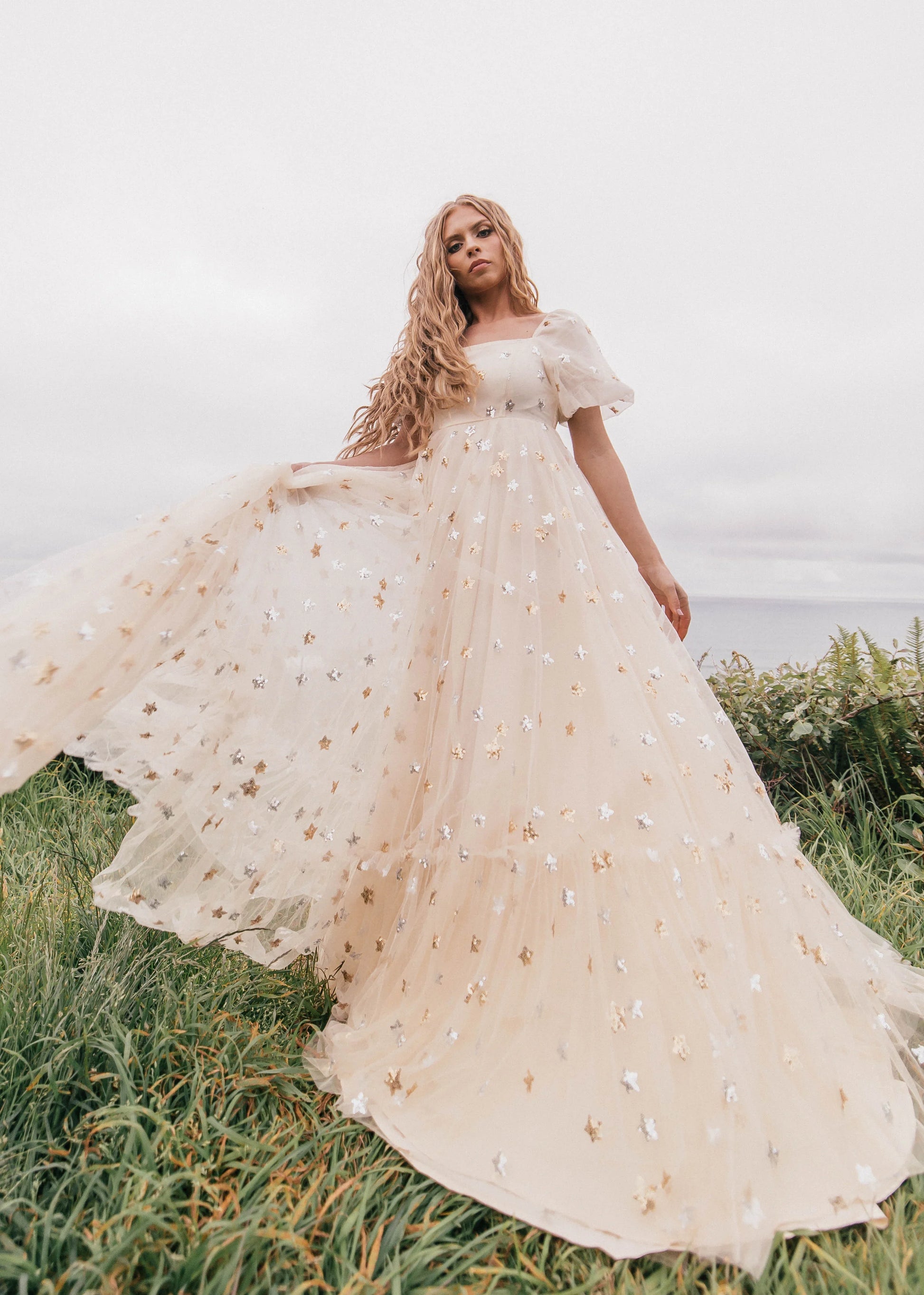 Wendy Dress Dresses - JessaKae - Wendy Dress - Cream Star / XXS