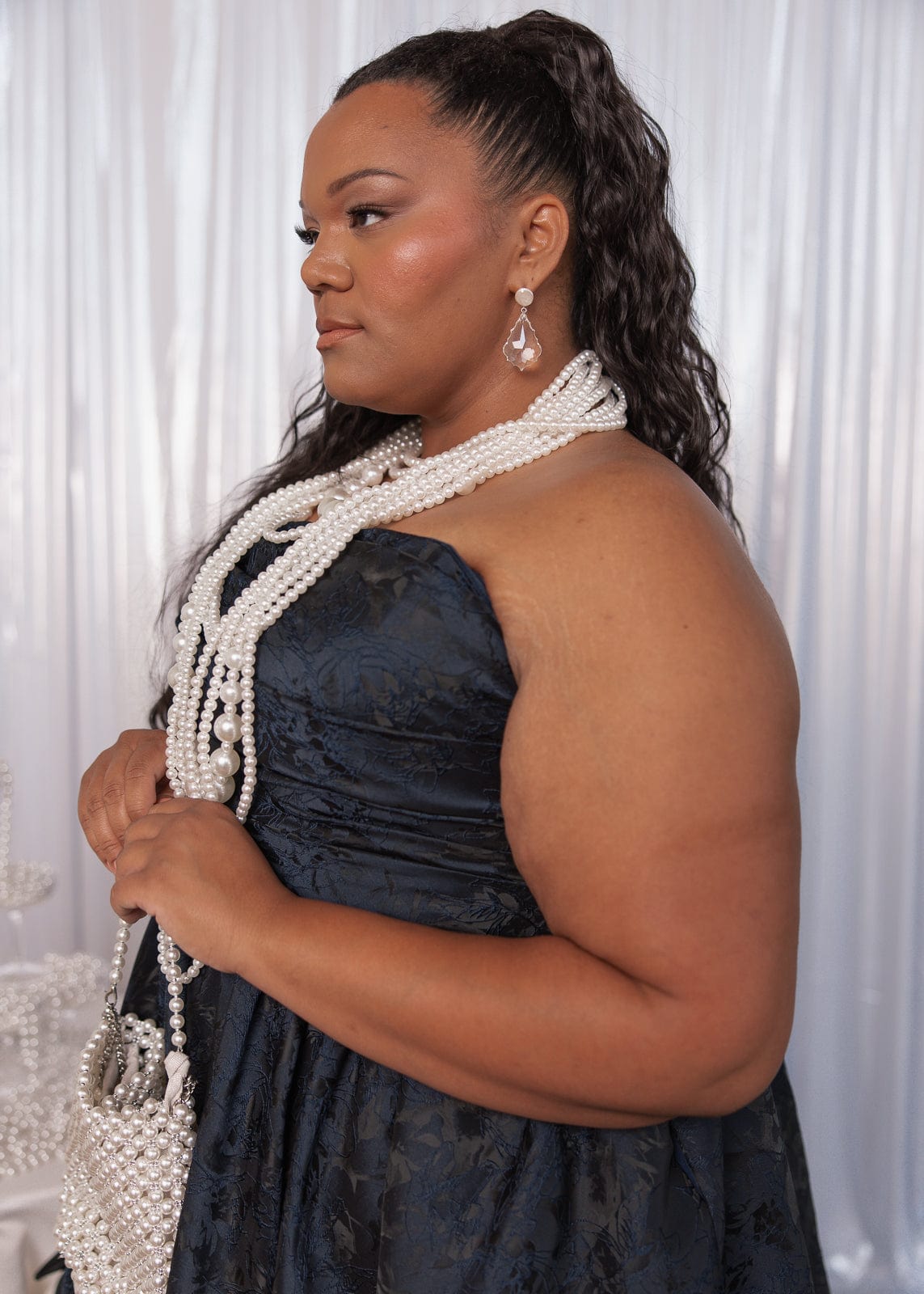 chic size inclusive model wearing JessaKae Winslow Dress