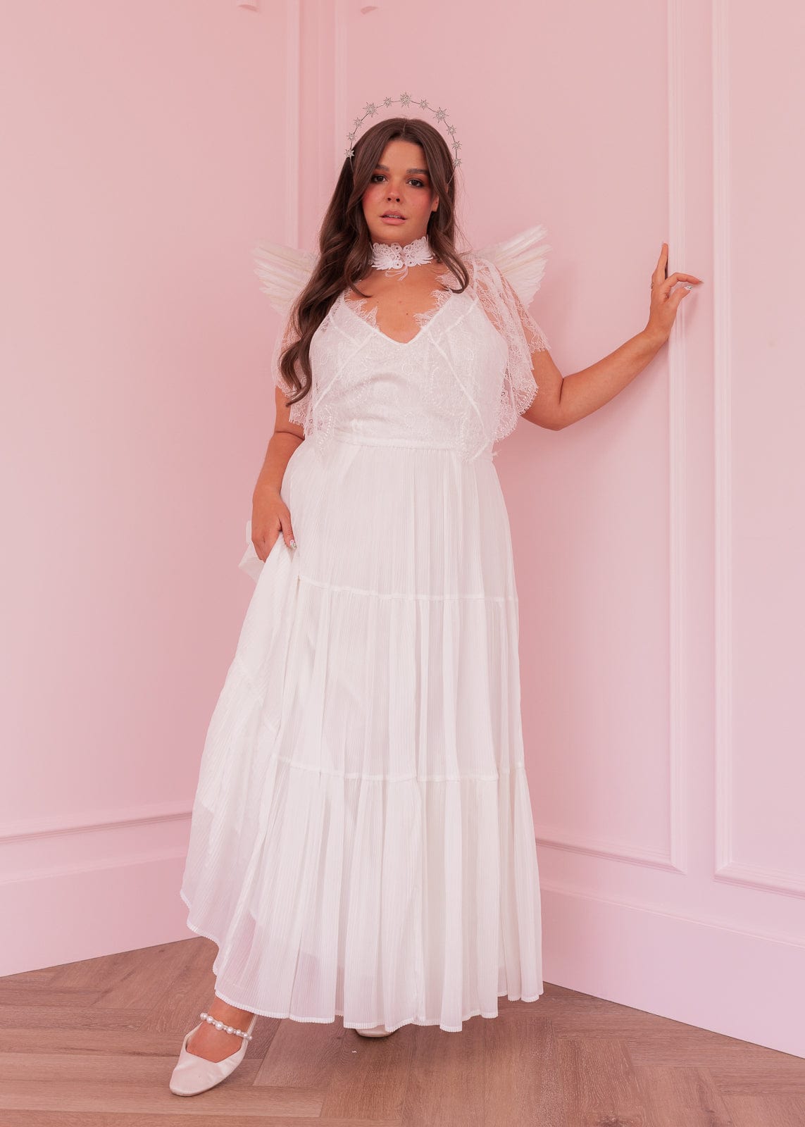 chic size inclusive model wearing JessaKae Zuri Dress Dresses