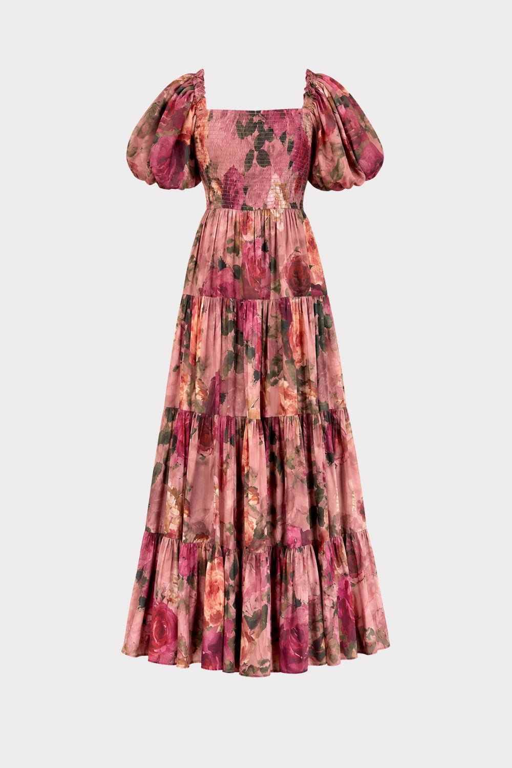 Luna Dress pink watercolor ghost