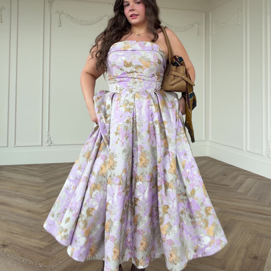 Anastelle Strapless Jacquard Dress