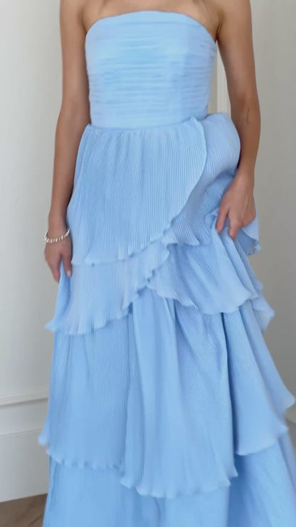 Nori Strapless Tiered Dress