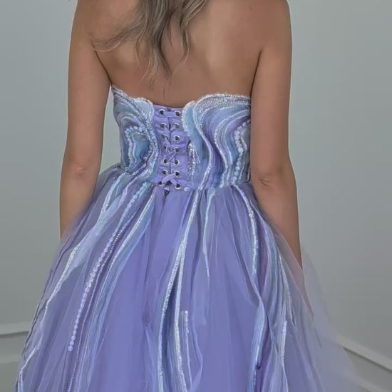 Opal Beaded Corset Dress