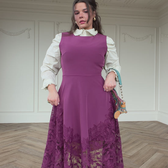 Adara Dress | Laser-Cut Guipure Lace Midi