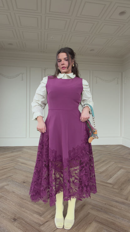 Adara Dress | Laser-Cut Guipure Lace Midi