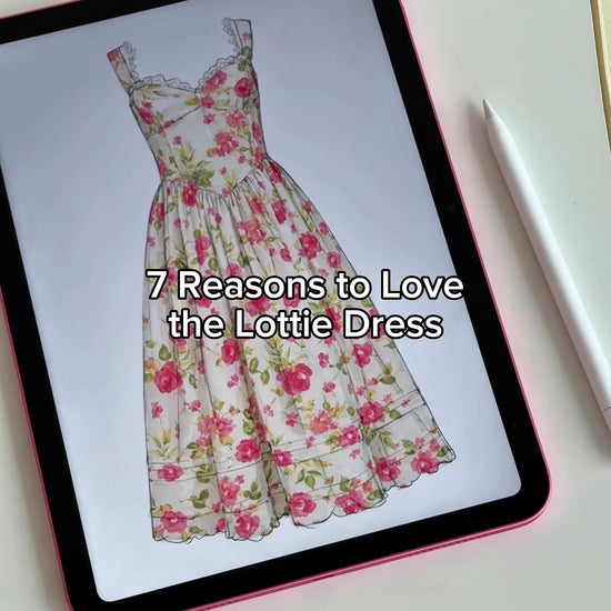 Lottie Basque Waist Floral Midi Dress - White