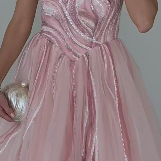 Opal Beaded Corset Dress