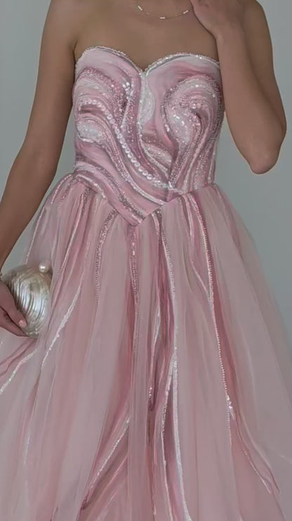 Opal Beaded Corset Dress