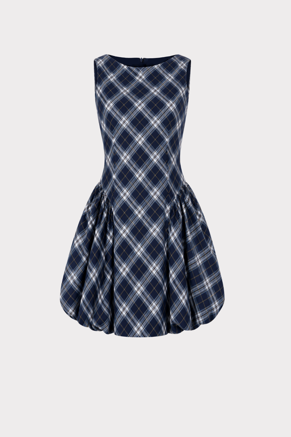 Scarlett Dress Navy Plaid ghost