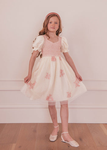 Aurora Girls Dress Girls Dress - JessaKae - Aurora Girls Dress_Antique Ivory / 12-18M