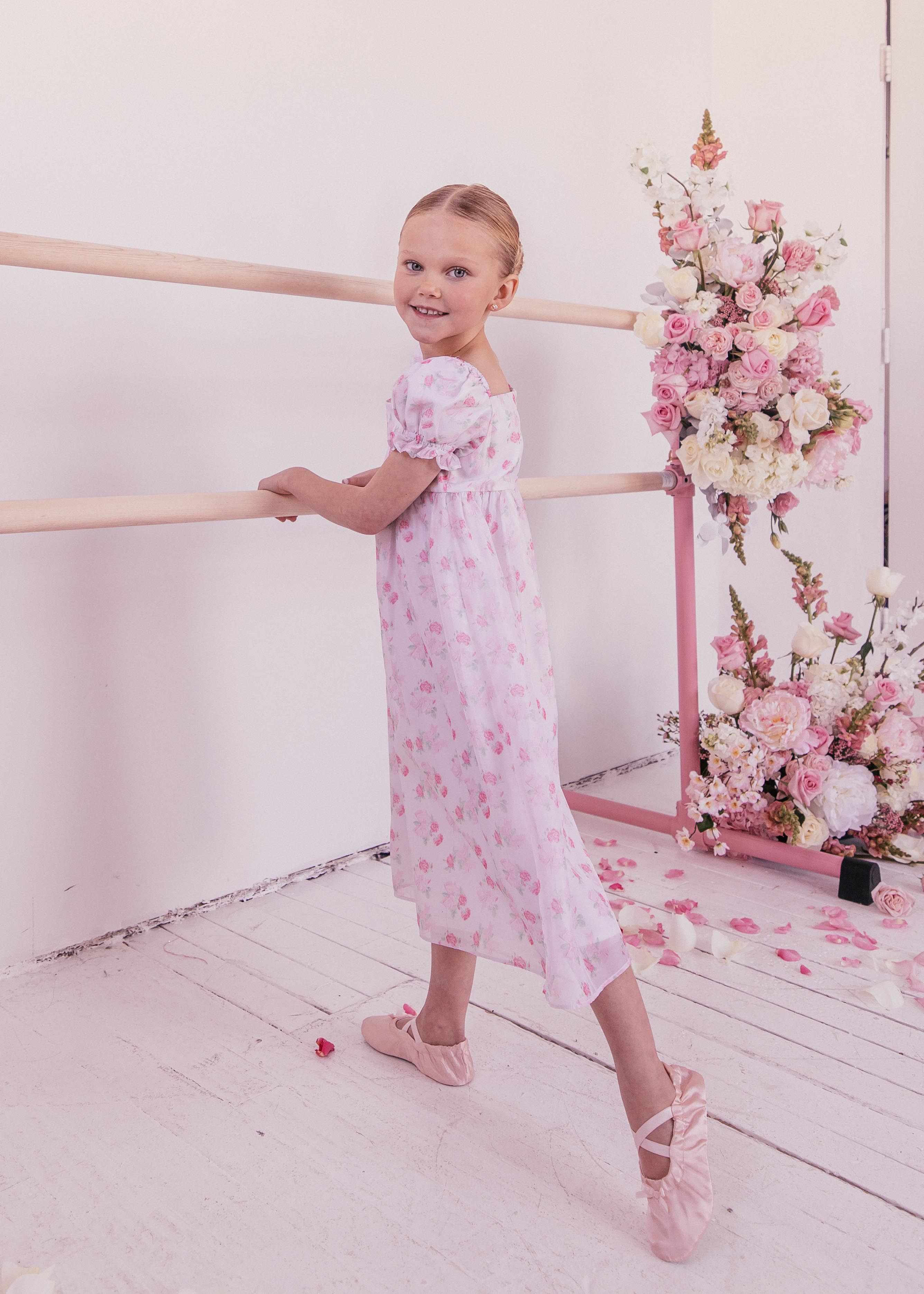 Ballet Girls Dress - Dusty Rose