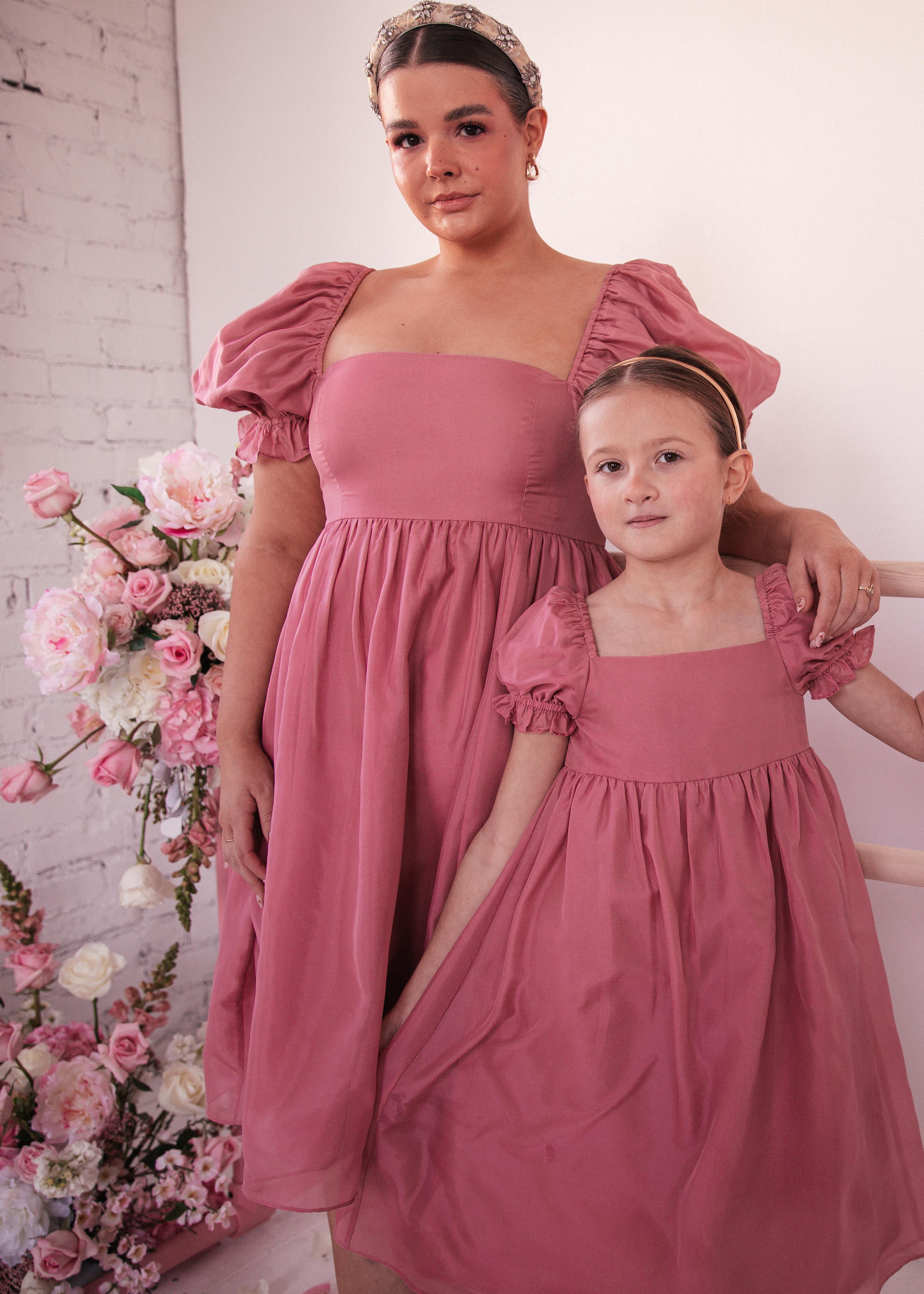 Ballet Girls Dress - Dusty Rose