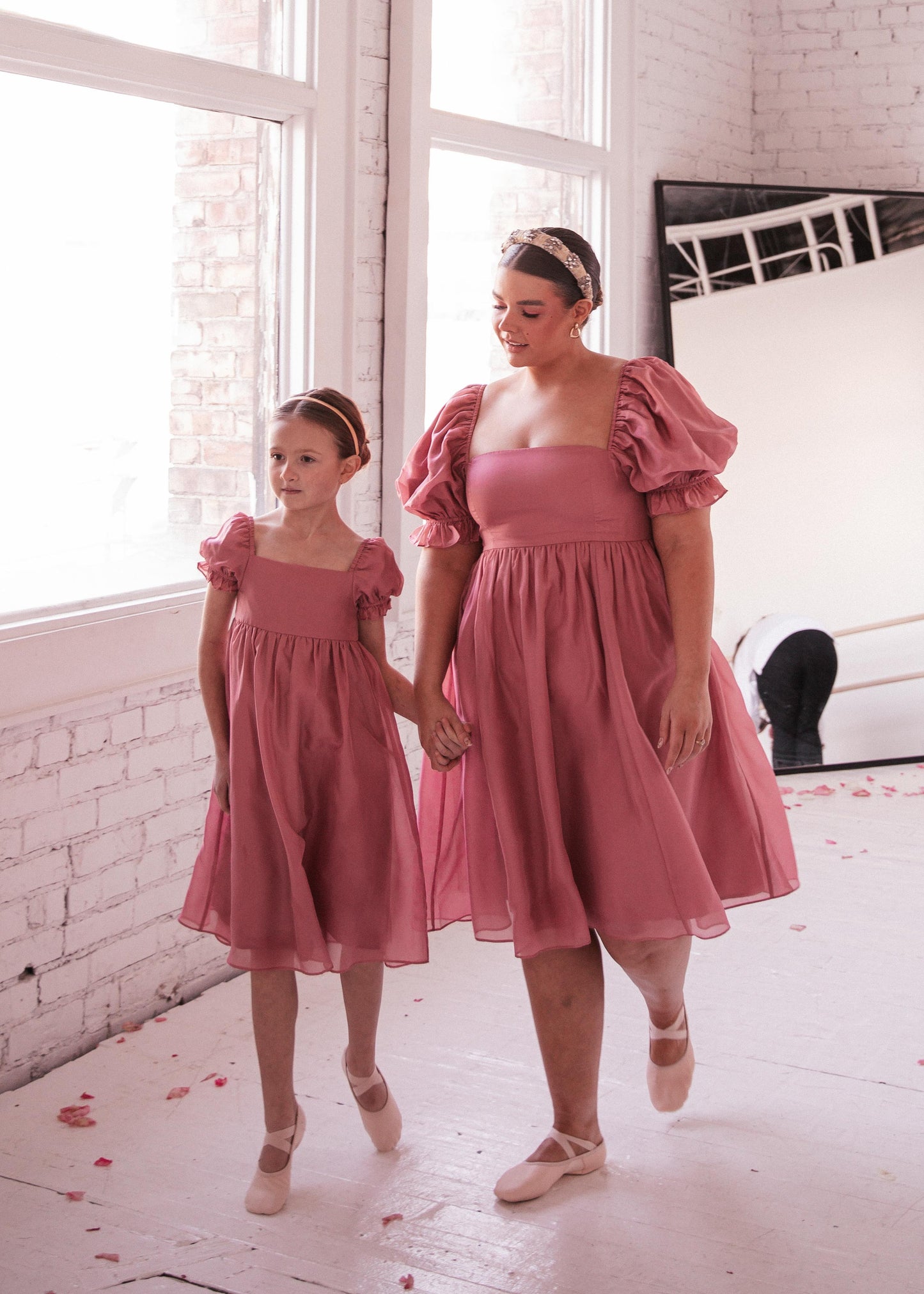 Ballet Girls Dress Girls Dress - JessaKae - Ballet Girls Dress_Dusty Rose / 18-24M