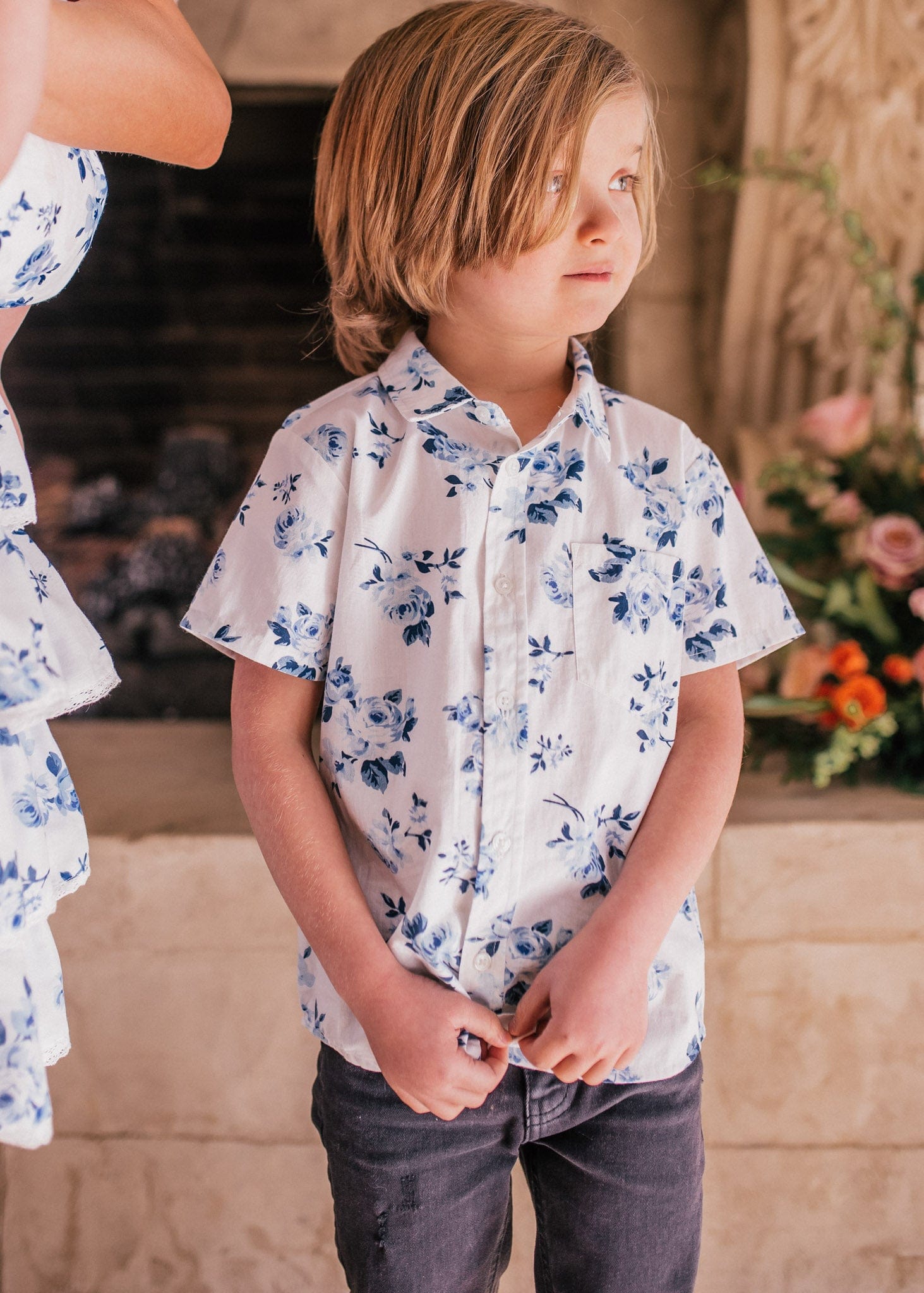 Free Spirit Boys Button Down - White