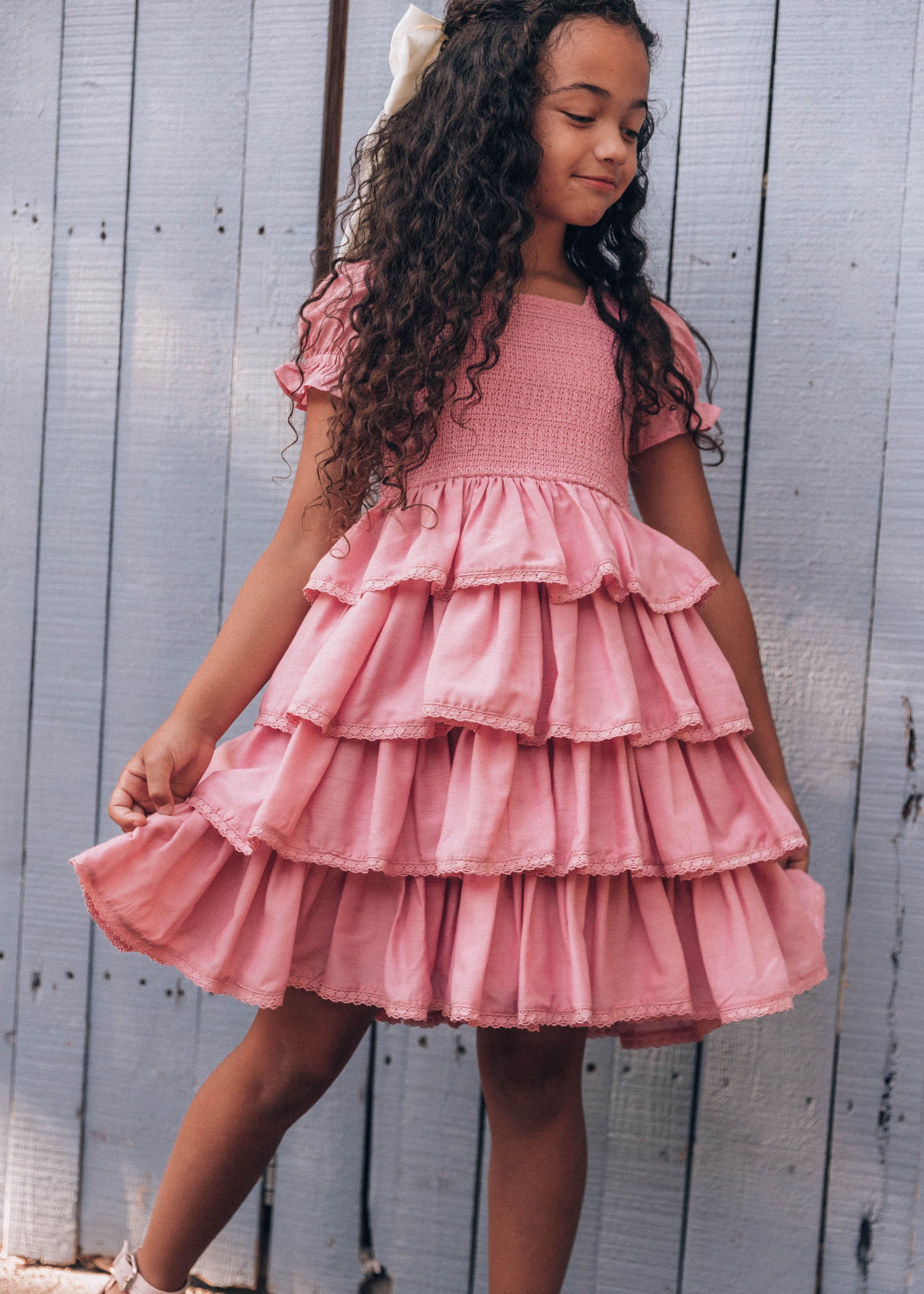 Free Spirit Girls Dress - Rose