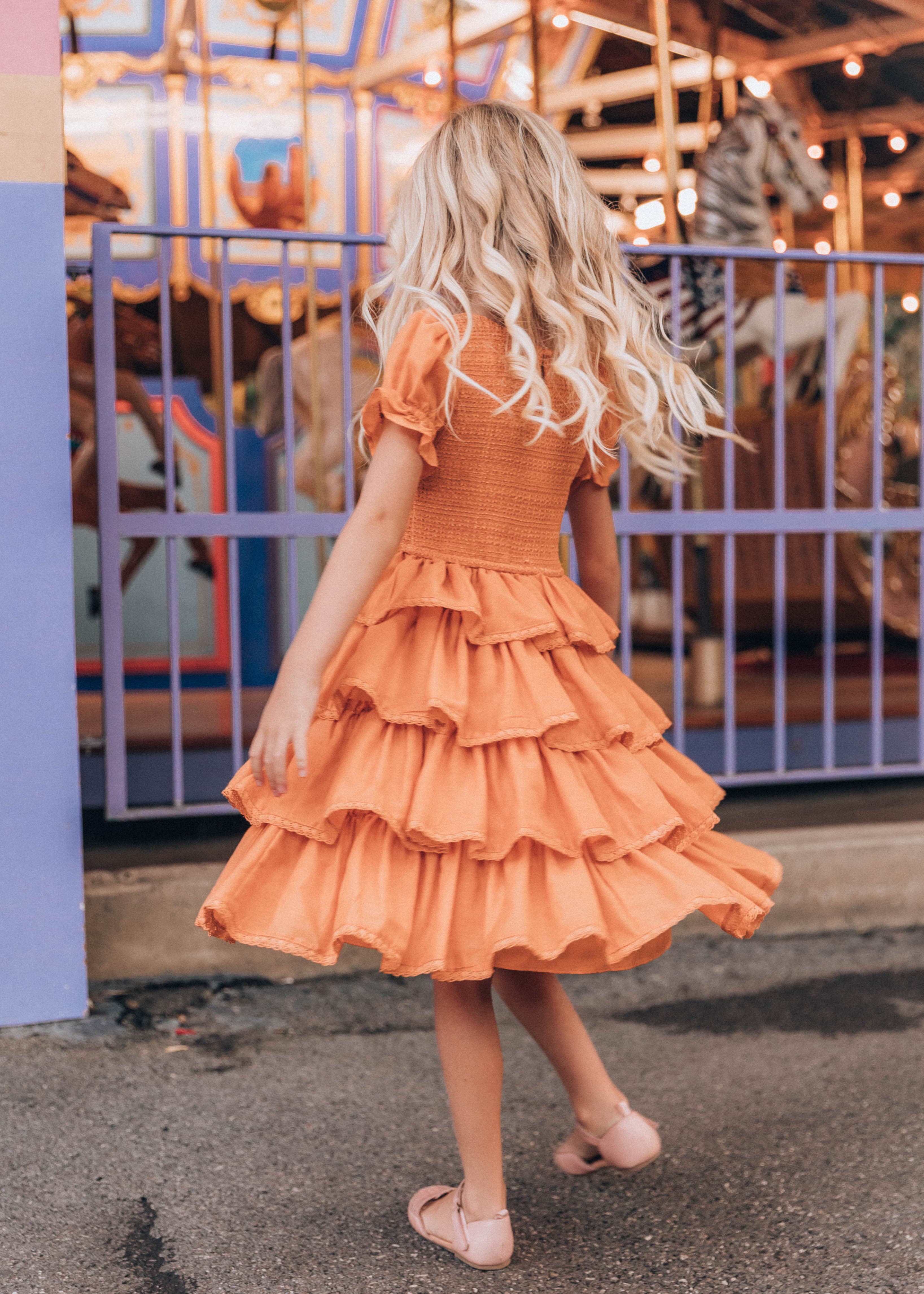 Free Spirit Girls Dress - Clementine