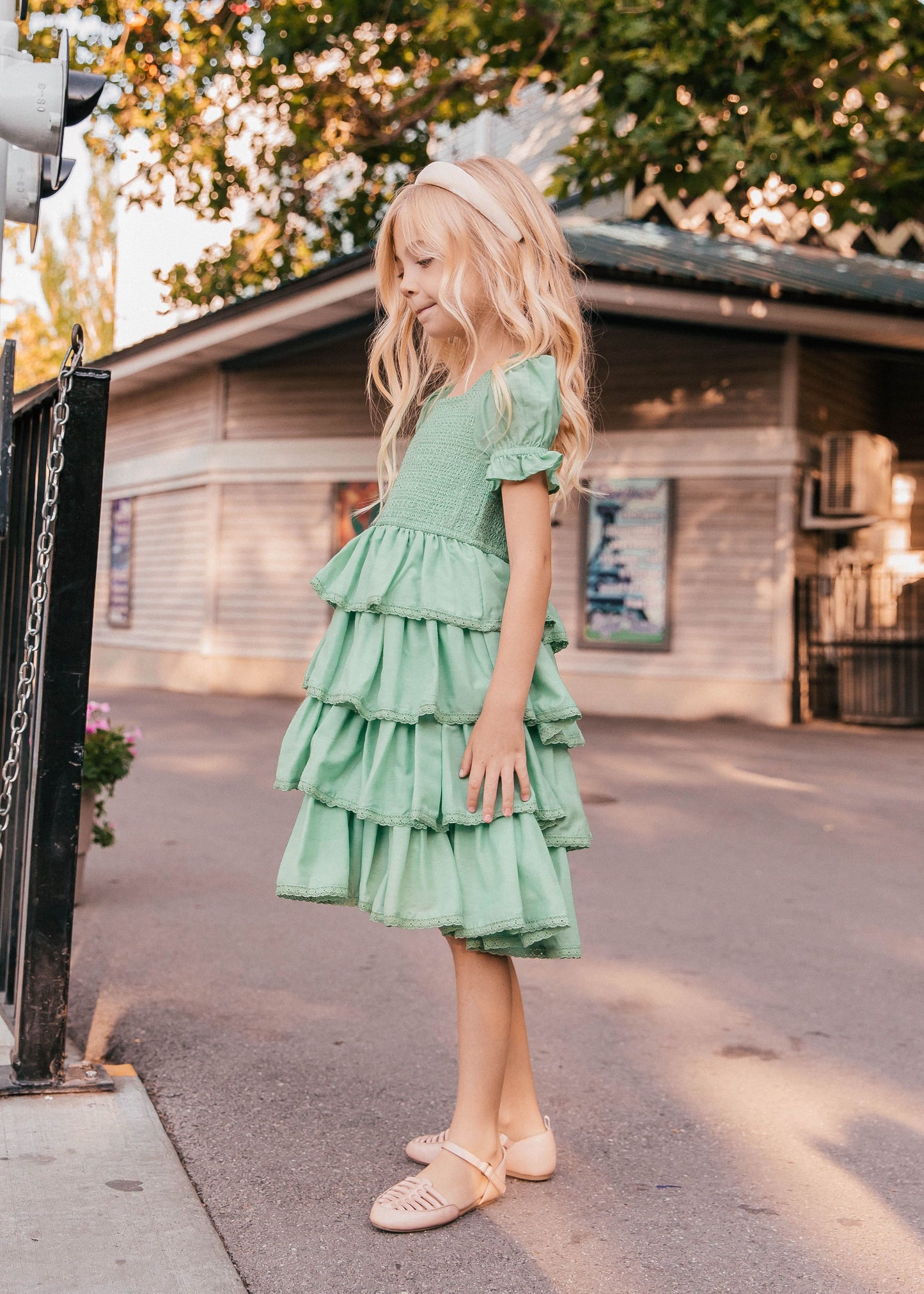 Free Spirit Girls Dress Girls Dress - JessaKae - Free Spirit Girls Dress_Green / 18-24M