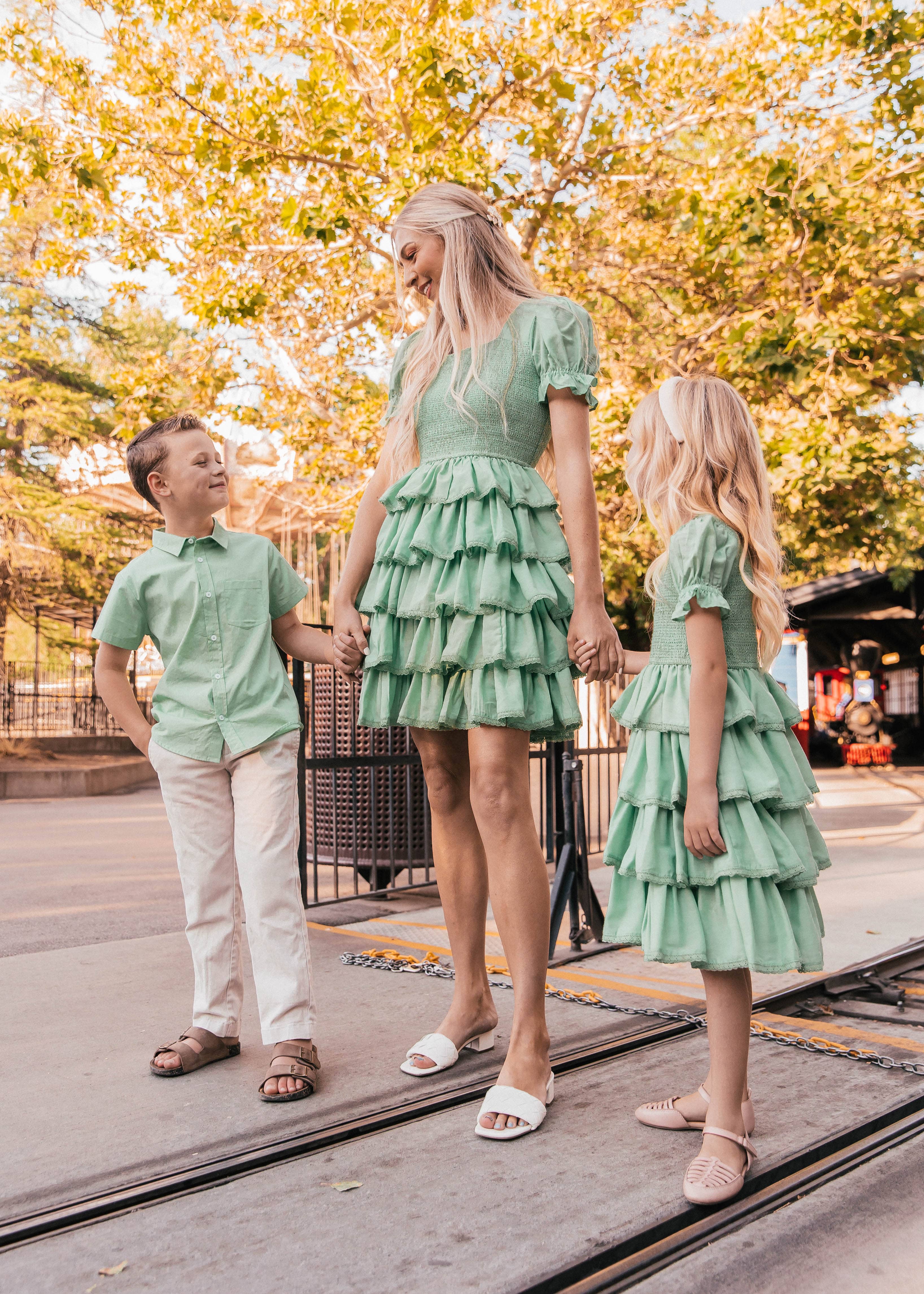 Free Spirit Girls Dress - Green