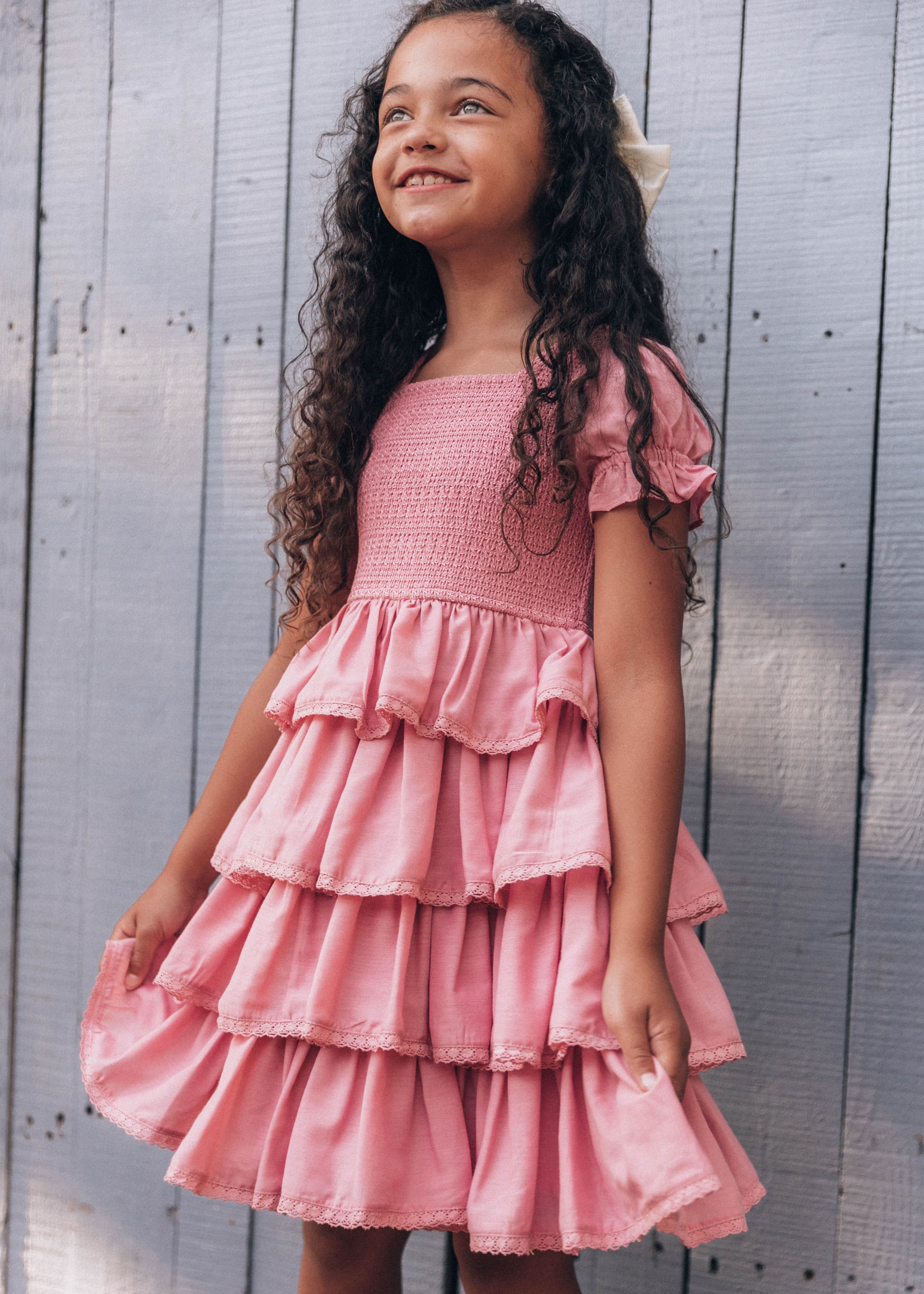 Free Spirit Girls Dress - Rose