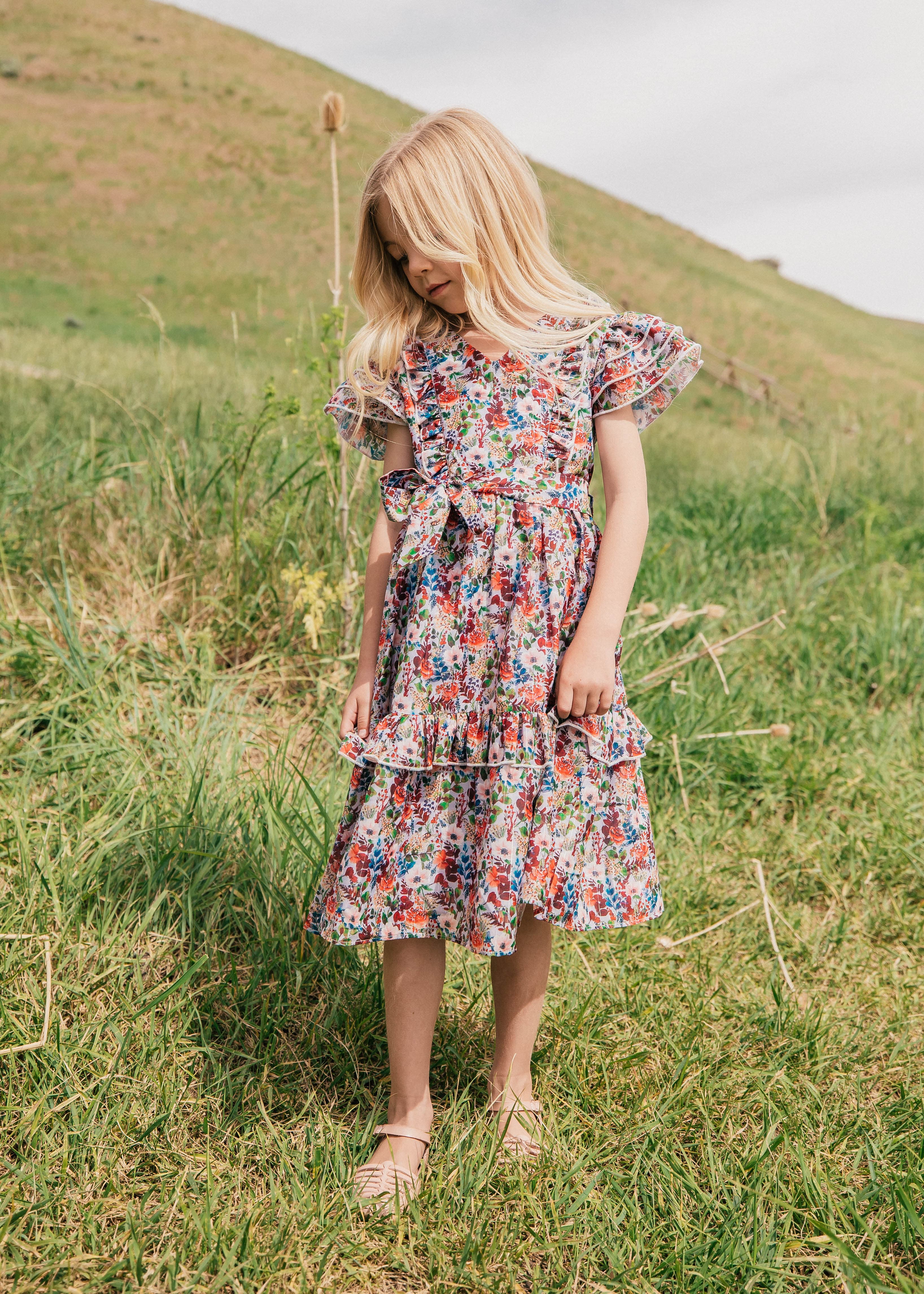 Full Bloom Girls Dress - Multi