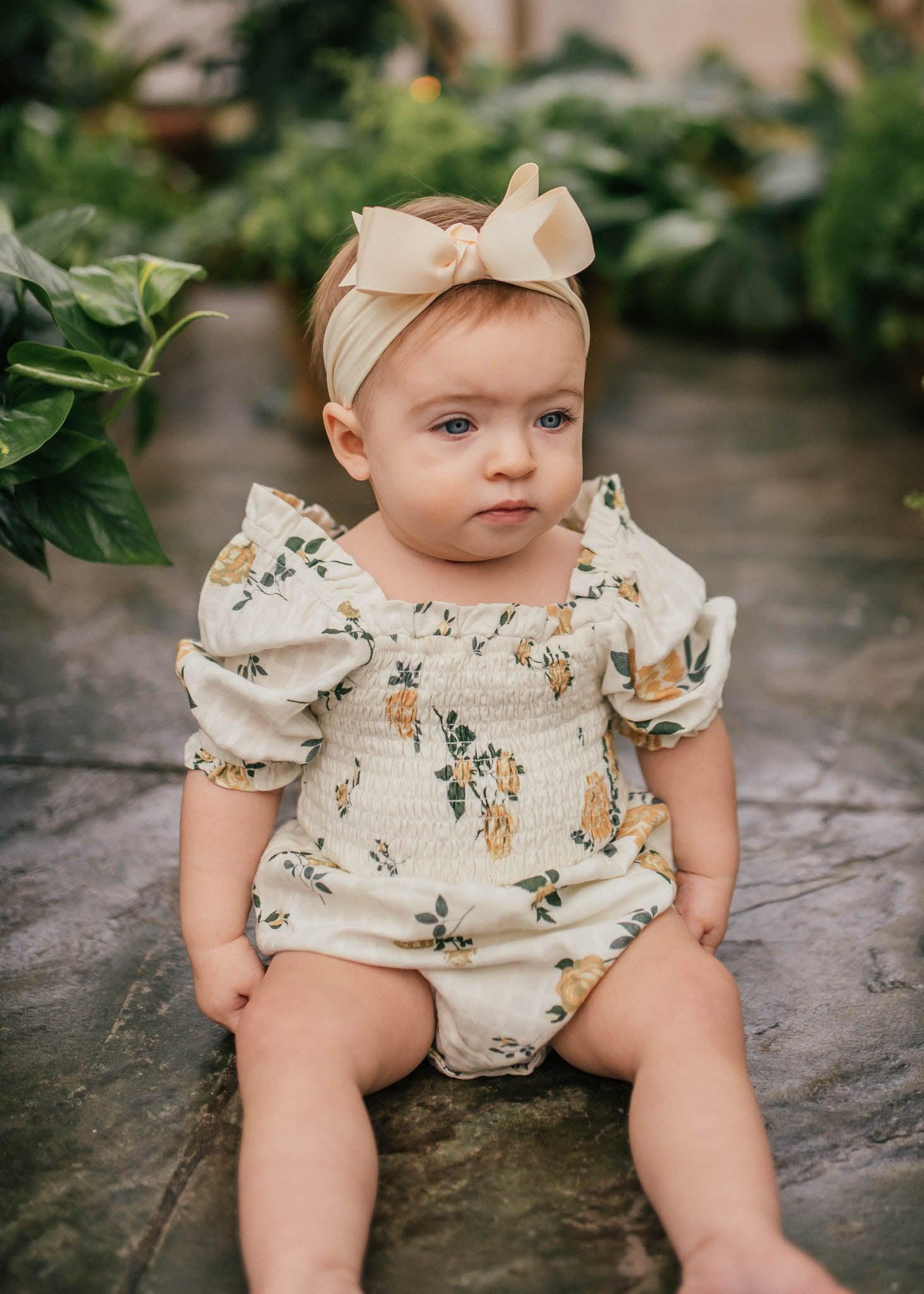 Garden Dweller Baby Romper - Ivory