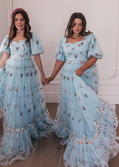 Garden Fairy Dress Dresses - JessaKae - Garden Fairy Dress - Fairy Blue / Midi / XXS