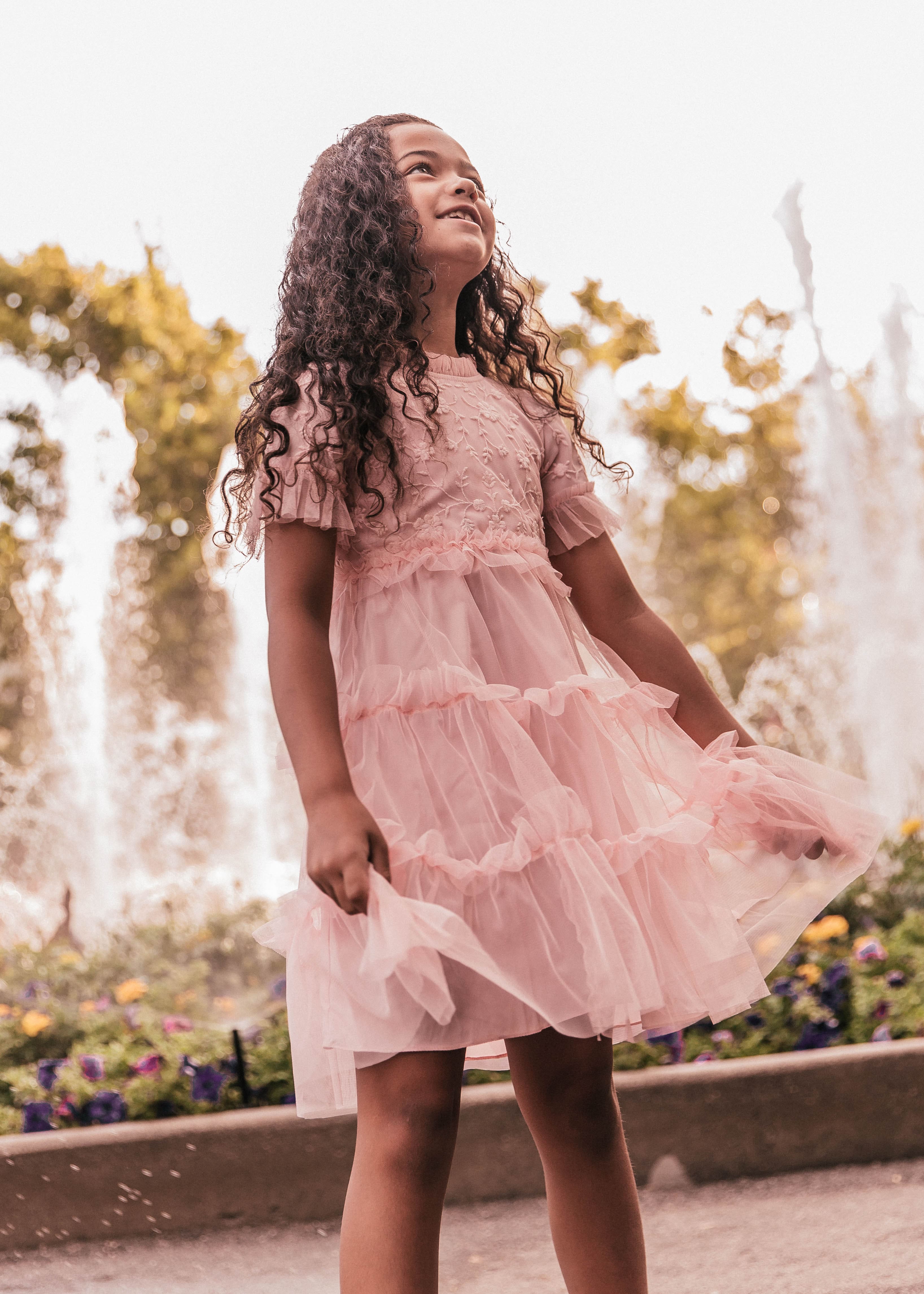 Harper Girls Dress - Pink