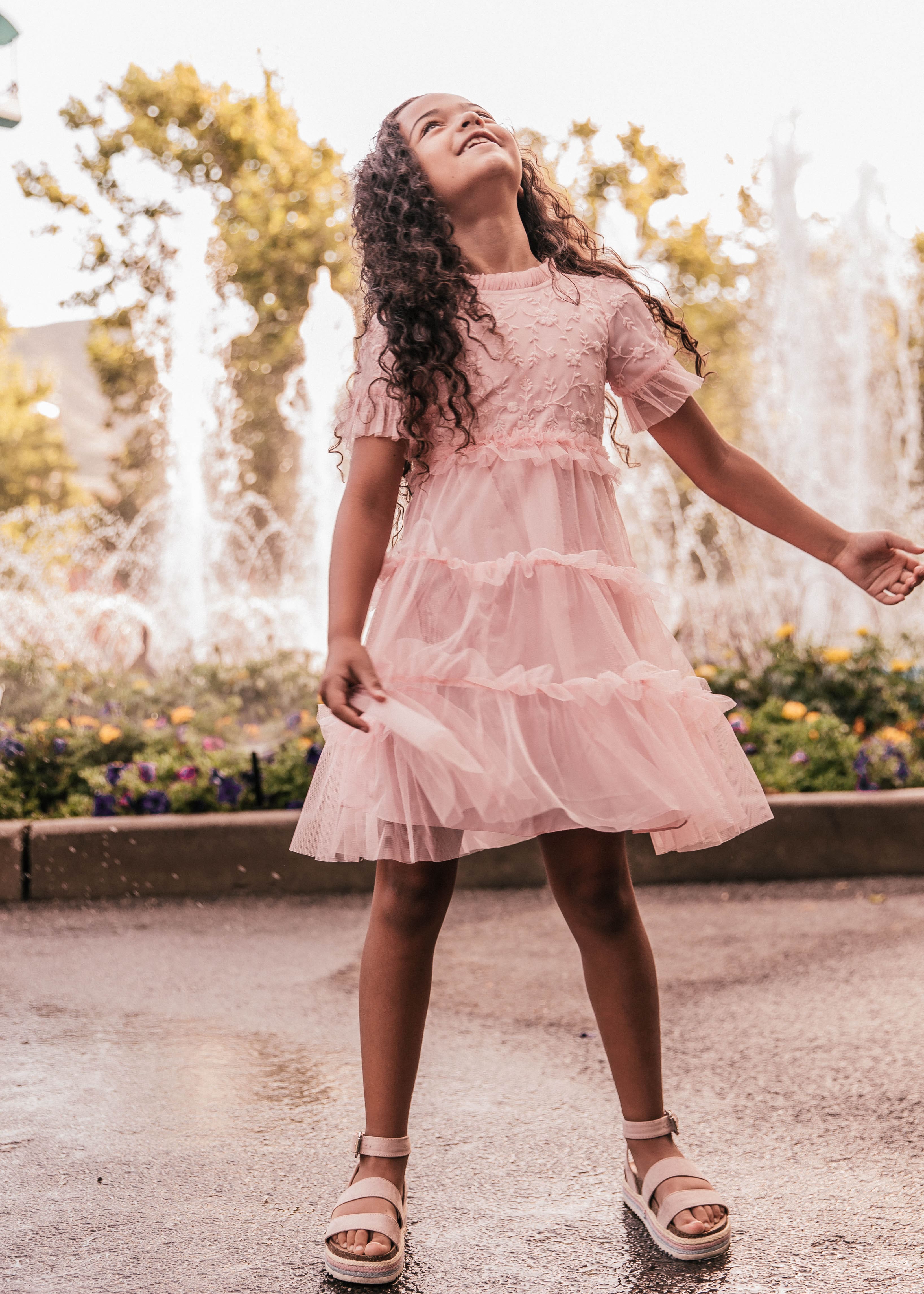 Harper Girls Dress - Pink