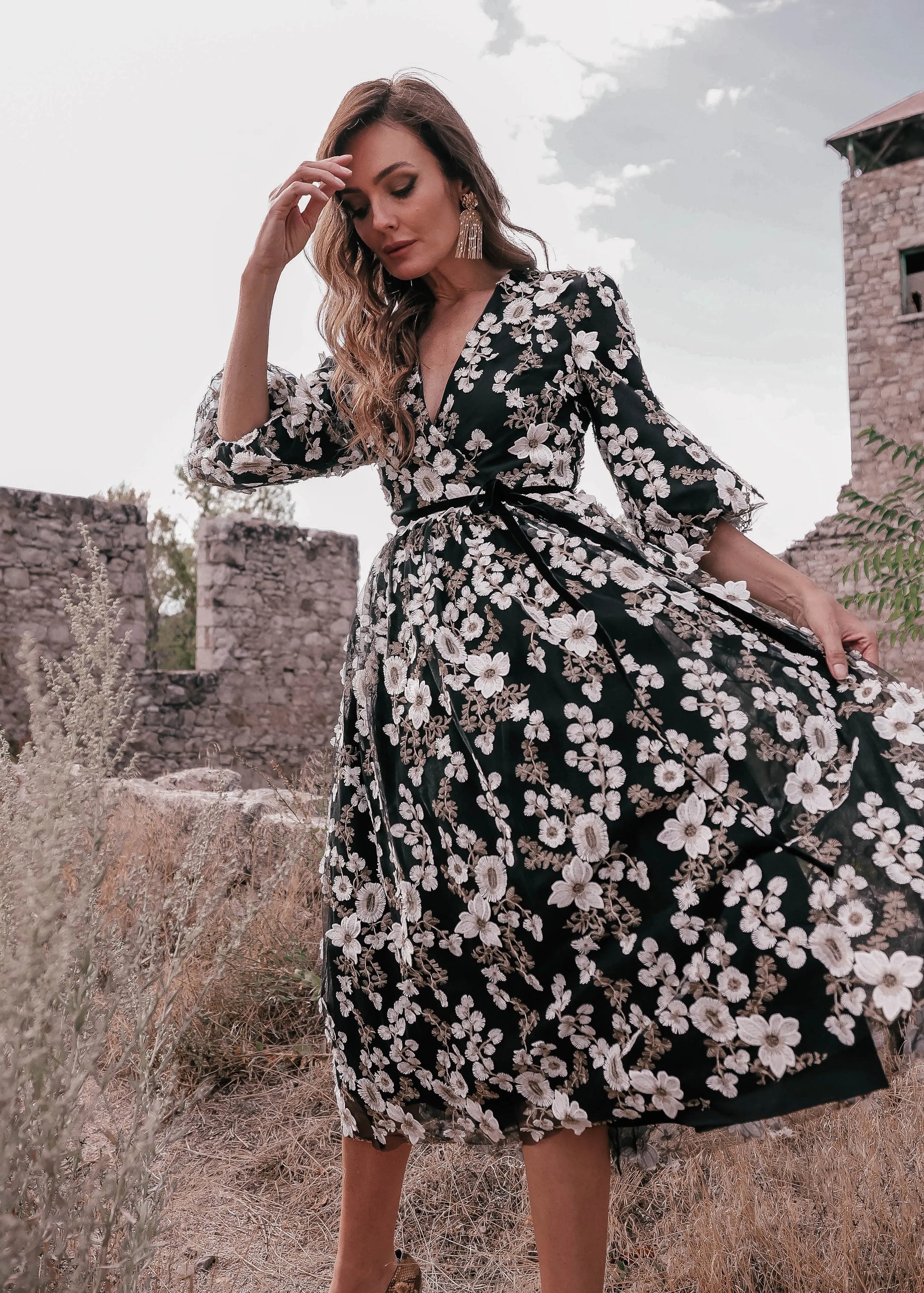 holly midi dress billy j 10 / Black