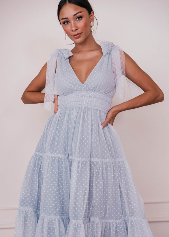 Jeanne Dress - Dusty Blue