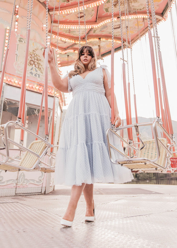 Jeanne Dress - Dusty Blue