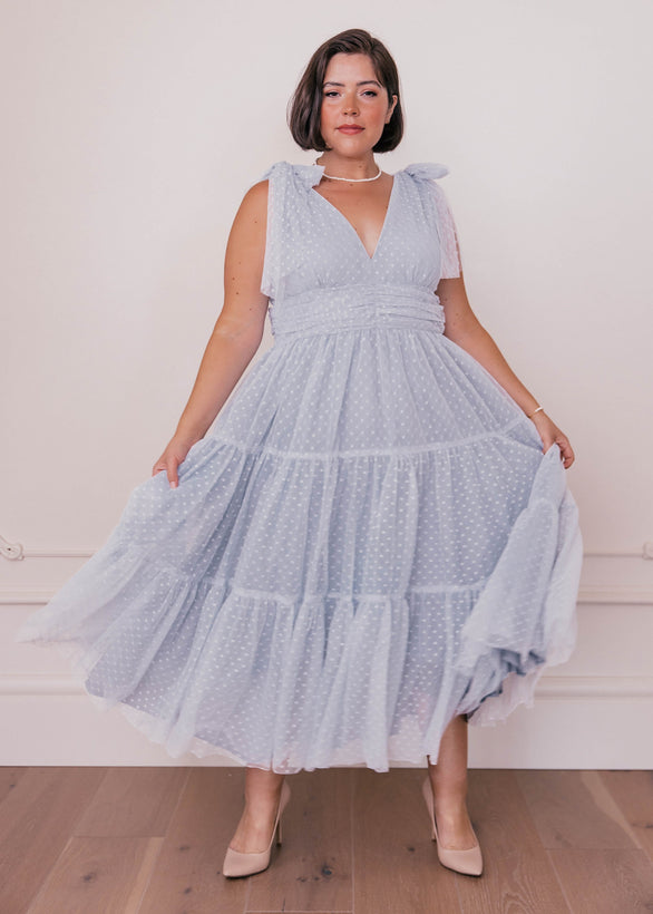 Jeanne Dress - Dusty Blue