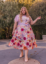 chic size inclusive model wearing JessaKae Jubilee Dress Lilac / XXS Dresses