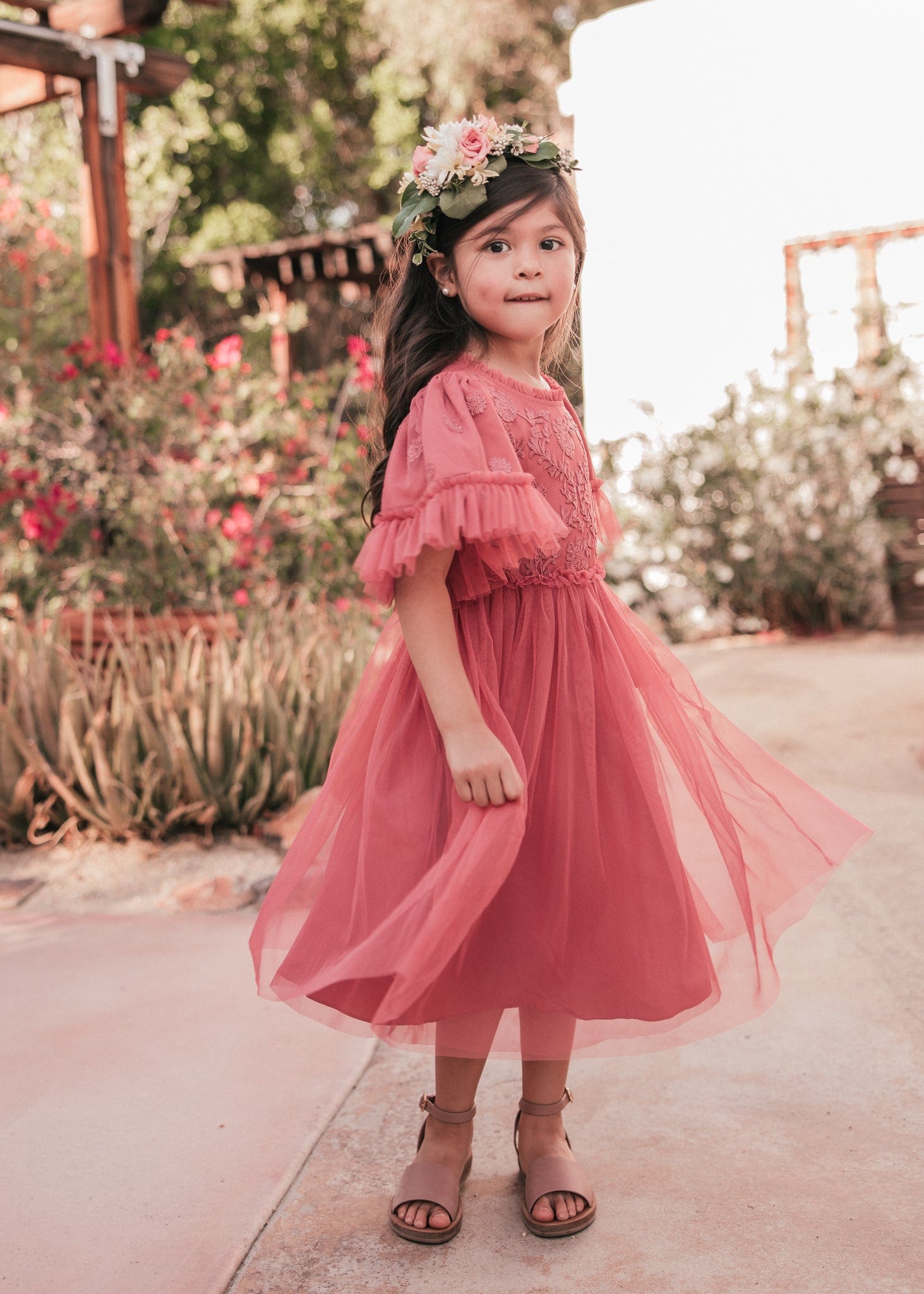 Juliette Girls Dress - Poppy