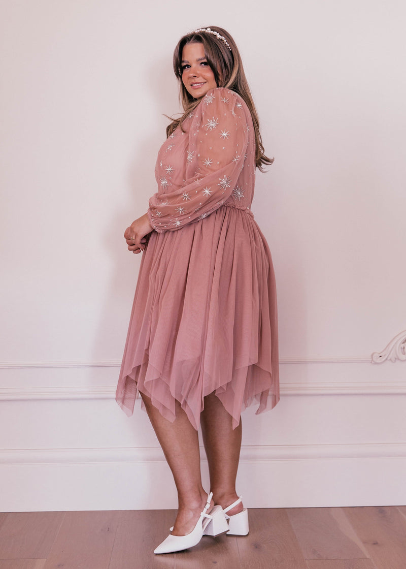 chic size inclusive model wearing JessaKae Mystic Dress Dresses