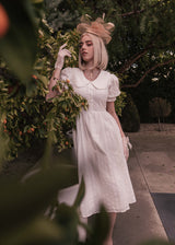 chic size inclusive model wearing JessaKae Pyper Dress White / XXS Dresses