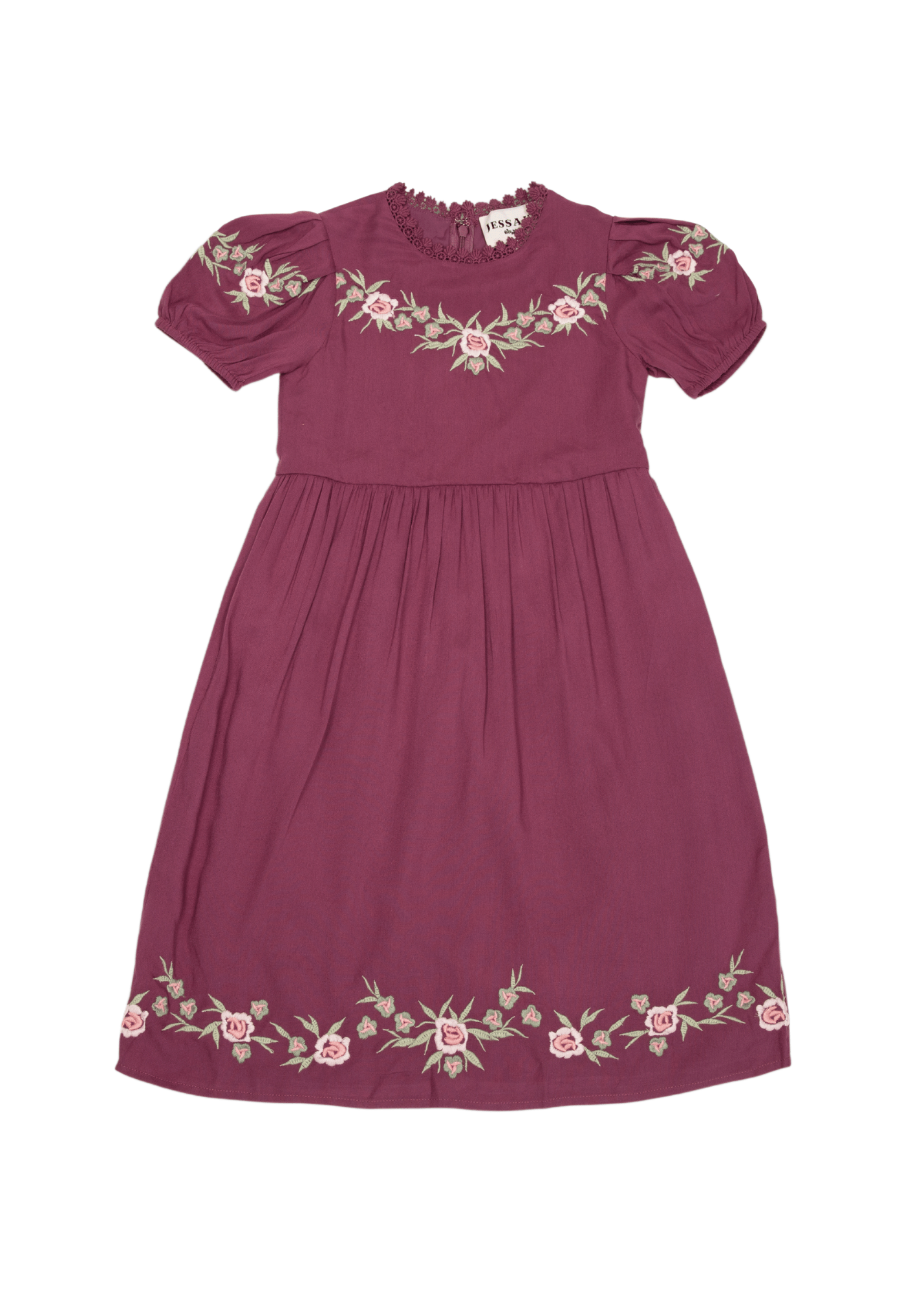 Rosedale Girls Dress - Dark Rose